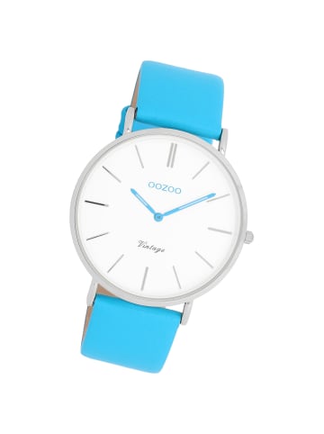 Oozoo Analog-Armbanduhr Oozoo Vintage Series blau groß (ca. 40mm)