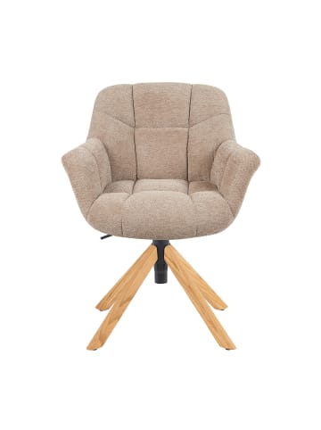 DUBI Möbel 2er-Set: Bürostuhl Mika-Iven in Beige - (B)65 x (H)82 x  (T)66 cm