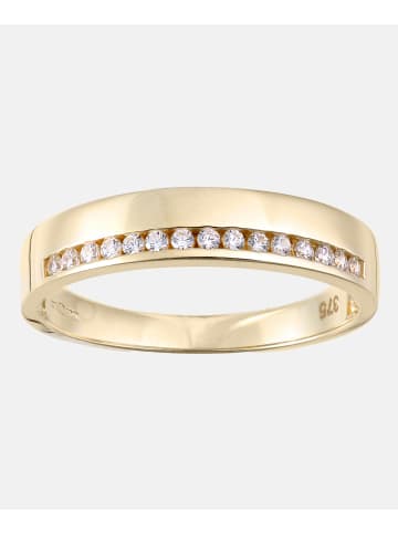 Diamant L'éternel Ehering aus 375 Gelbgold mit Zirkonia
