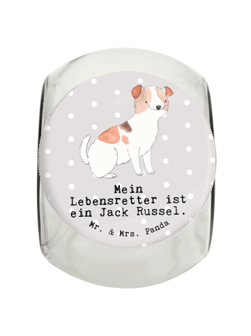 Mr. & Mrs. Panda Leckerli Glas Jack Russel Terrier Lebensretter ... in Grau Pastell