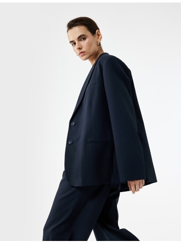 KOTON ANZUGSJACKE in Marineblau Gestreift
