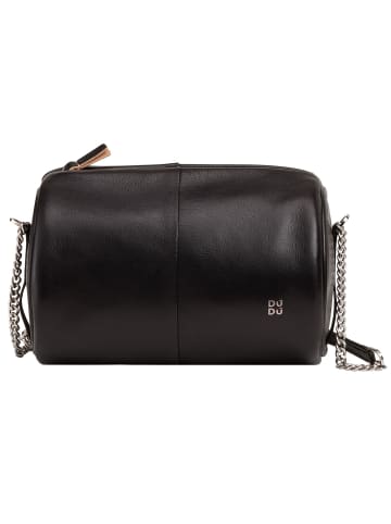 DuDu Abigail Umhängetasche Leder 19.5 cm in schwarz