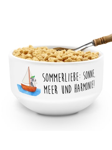Mr. & Mrs. Panda Müsli Schüssel Sommerliebe mit Spruch in Weiß