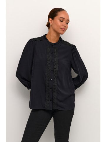 Kaffe Langarm-Bluse KAfreya Regular fit in Black Deep