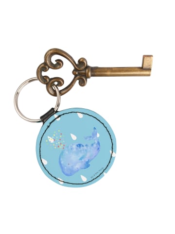 Mr. & Mrs. Panda Anhänger Wal Konfetti ohne Spruch in Blau Pastell