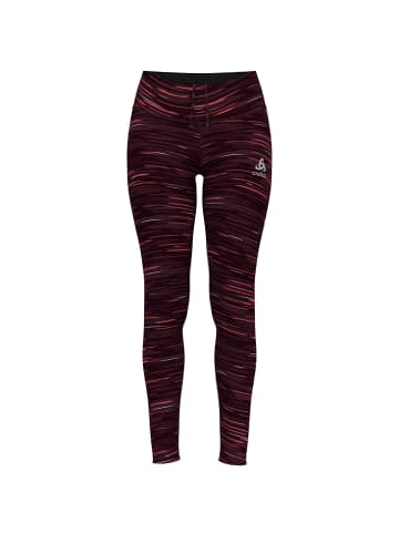 Odlo Tights Zeroweight Print Reflective in Bordeaux