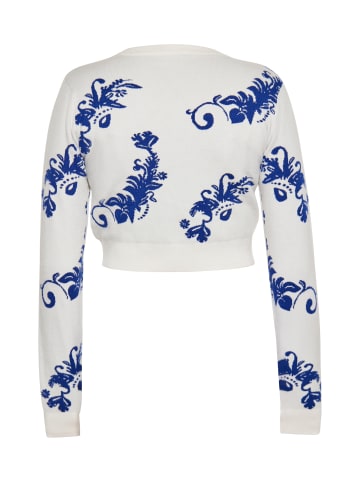 ebeeza Damen Pullover in WOLLWEISS BLAU