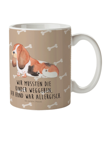 Mr. & Mrs. Panda Kindertasse Hund Basset Hound mit Spruch in Hundeglück