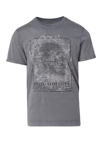 KOROSHI Kurzarm-t-shirt. in grau
