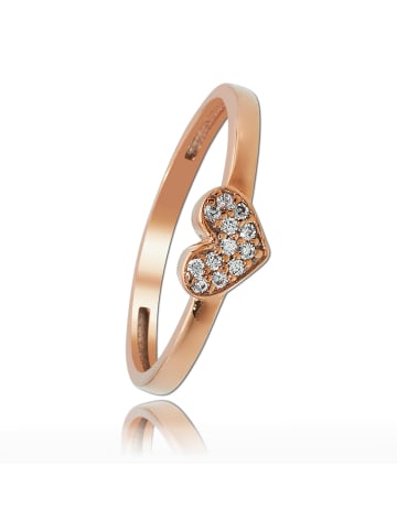 BALIA 333 Rosegold - 8 Karat Damen Ringe Herz rose Fingerring 58 (18,5)