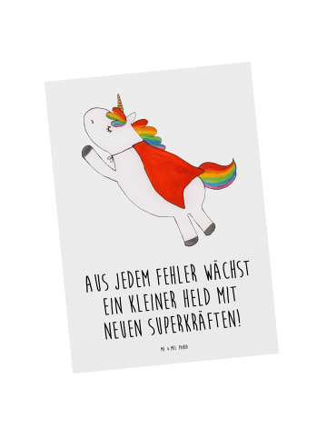 Mr. & Mrs. Panda Postkarte Fehler machen lernen mit Spruch in Weiß