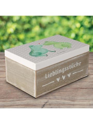 Mr. & Mrs. Panda Aufbewahrungsbox Frosch Liebe ohne Spruch in Grau Pastell