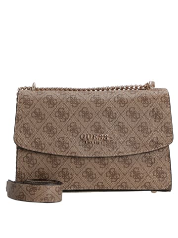 Guess Calista XBody Flap - Schultertasche 24 cm (coal logo) in latte logo