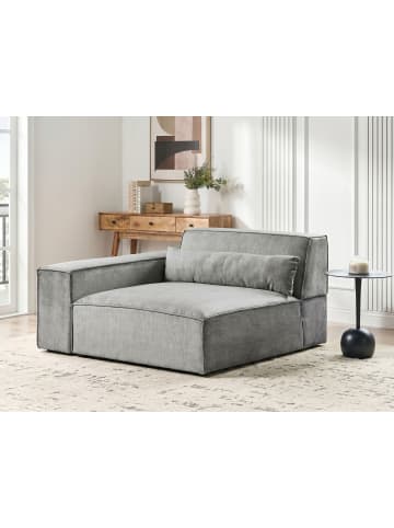 Beliani Sofaelement HELLNAR in Grau - (W) 131 x (H) 70 x (L) 126 cm rechtsseitig