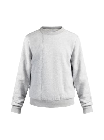 DreiMaster Herren Sweatshirt Mit Rundhals in Hellgrau Melange