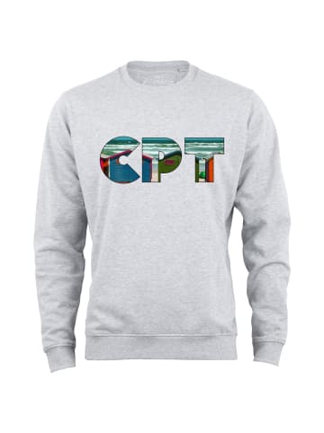 Cotton Prime® Skyline Sweatshirt "Kapstadt" - Weltenbummler Kollektion in Grau-Melange