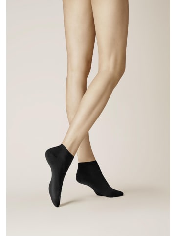 Kunert Sneakersocken Sensual Cotton druckfreier Bund in Black