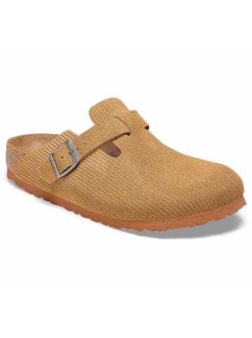 Birkenstock Sandale Boston Suede Embossed in Hellbraun