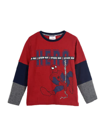 Spiderman Langarmshirt Longsleeve in Rot