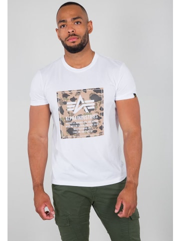 Alpha Industries T-Shirt "Camo Block T" in Weiß