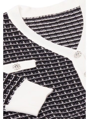 VIRITA Women Strickjacke in Schwarz Wollweiss