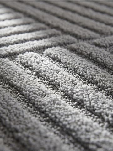 KADIMA DESIGN Hochflorteppich 3D Bögen Boho Waschbar Wohnzimmer in Silber