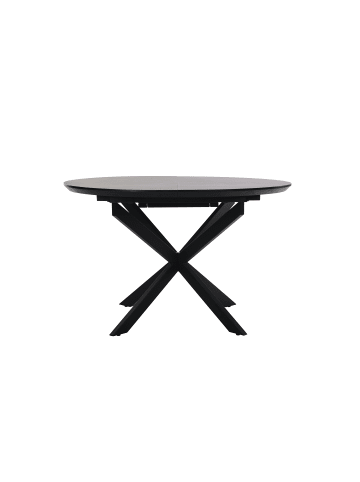 byLiving Esstisch Oregon in Eicheoptik schwarz - 120-160 x 110, H 76 cm