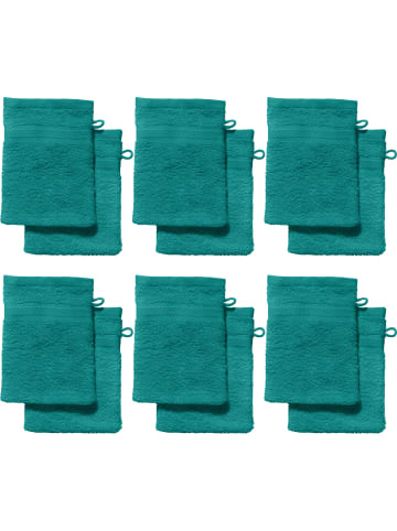 REDBEST Frottier Waschhandschuh 12er-Pack Chicago in smaragdgrün