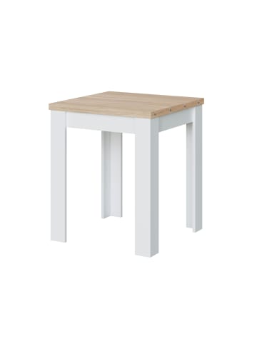 CALICOSY Ausziehbarer Tisch mit KLAPPSYSTEM in Weiß - (W) 67  x (H) 79  x (L) 67  cm