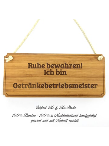 Mr. & Mrs. Panda Türhänger Getränkebetriebsmeister mit Spruch in Keine Angabe