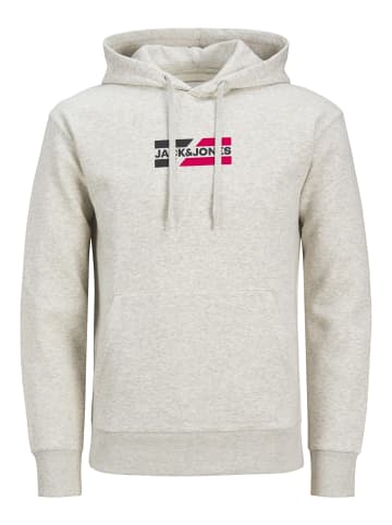 Jack & Jones Kapuzenpullover in White Melange 1