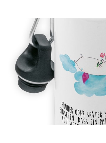 Mr. & Mrs. Panda Kindertrinkflasche Einhorn Verliebt mit Spruch in Weiß