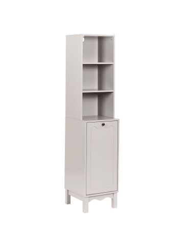 Beliani Badezimmerschrank PENON in Beige/Braun - (W) 38 x (H) 165 x (L) 30 cm
