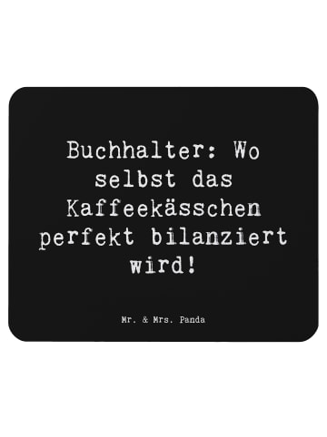 Mr. & Mrs. Panda Mauspad Spruch Buchhalter BalanZeichen mit Spruch in Schwarz