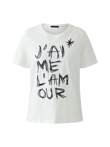 Oui T-Shirt in white blue