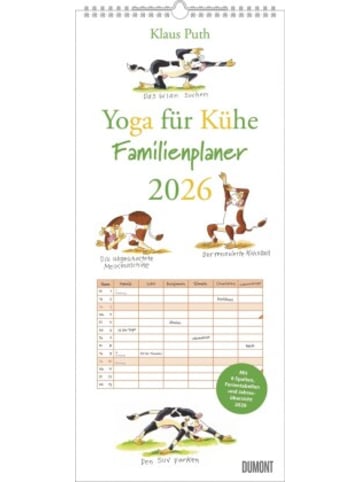 DuMont Kalenderverlag Kalender - DUMONT - Yoga für Kühe Familienplaner 2026 - Wandkalender