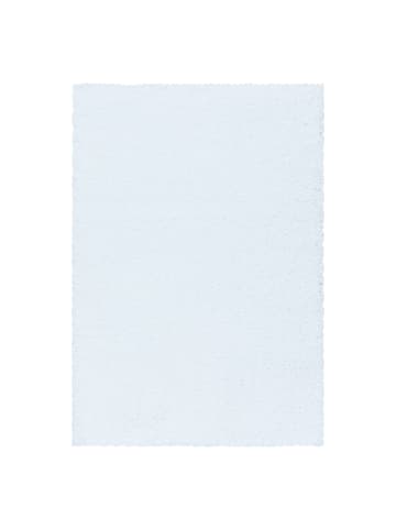 KADIMA DESIGN Teppich Hochflor Shaggy Uni-Look Polypropylen Wohnzimmer in Weiß