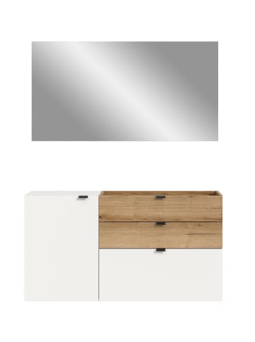 ebuy24 Garderobenmöbel Naro (2-teilig) Weiß 120 x 37 cm