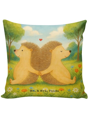Mr. & Mrs. Panda Sofa Kissen Igel händchenhaltend Design ohne Sp... in Weiß
