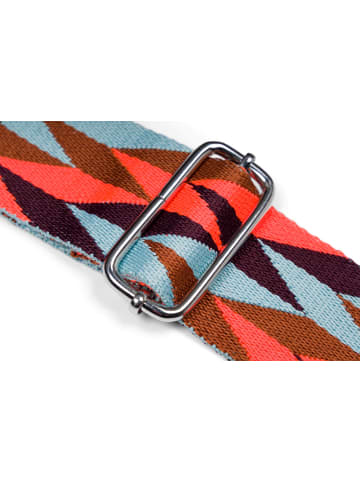 styleBREAKER Wechsel Taschengurt in Neonorange-Hellblau-Braun