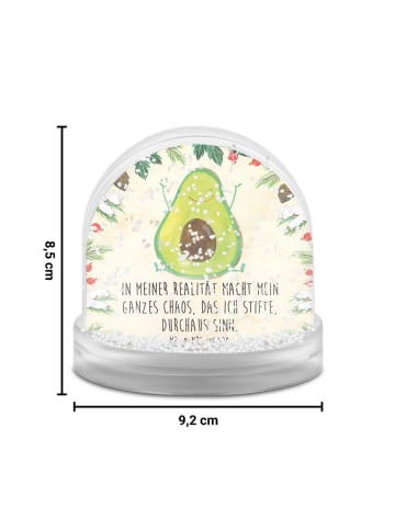 Mr. & Mrs. Panda Schneekugel Weihnachten Avocado Glücklich mit S... in Naturpapier