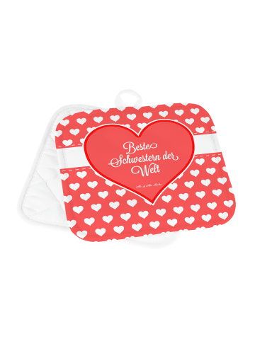 Mr. & Mrs. Panda 2er Set Topflappen  Schwestern mit Spruch in Keine Angabe