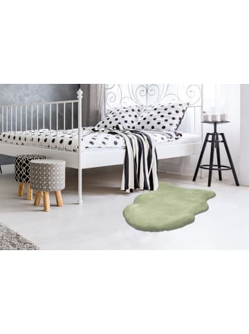 Arte Espina Hochflor Teppich Rabbit Landhaus in mint - asymmetrisch