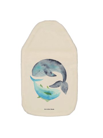 Mr. & Mrs. Panda Wärmflasche Walfisch Thunfisch ohne Spruch in Weiß
