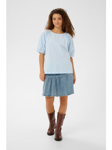 SAINT TROPEZ Bluse kurzarm PalaSZ Lockere Passform in Skyway