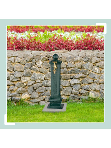 relaxdays Standbrunnen in Dunkelgrün - (B)14 x (H)47 x (T)18,5 cm