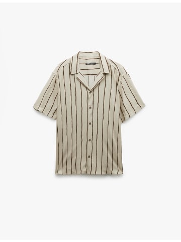 KOTON SHIRTS SS in Braun Gestreift