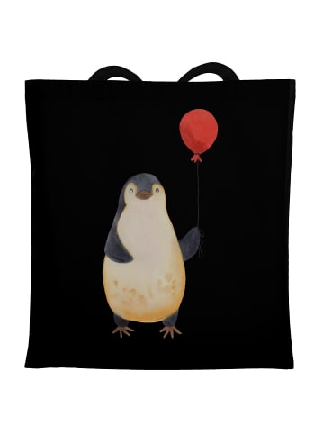 Mr. & Mrs. Panda Shopping Tasche Pinguin Luftballon ohne Spruch in Schwarz