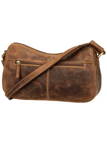 Greenburry Schultertasche Vintage Umhängetasche in Sattelbraun