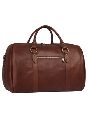 piké Reisetasche echt Leder in braun